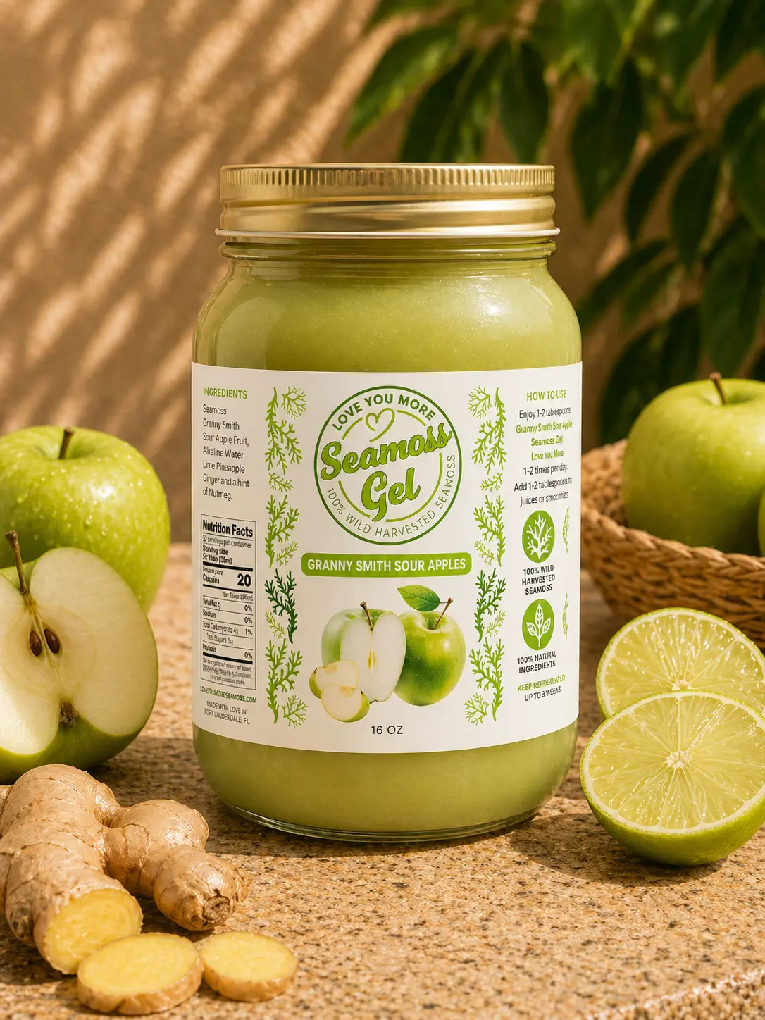 Granny Smith Sour Apples - Sea Moss Gel